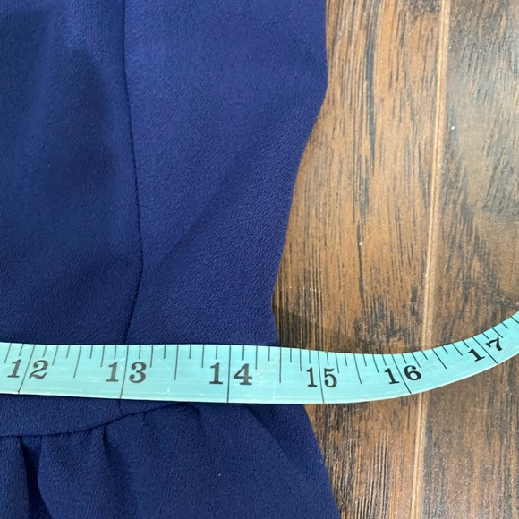 MADEWELL Navy Button Front Smocked Cross Back Jumpsuit Size 2 - Picture 12 of 16